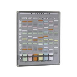 EICHNER Tableau modulaire T-card, plaque support en mousse dure grise, l x h 656 x 608 mm, avec 35 casiers et 7 rangées