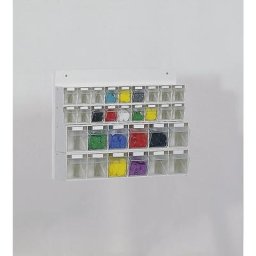 Combinaison de bacs pivotants en polystyrène, h x l x p 410 x 600 x 108 mm, 30 bacs, 10 pièces et +