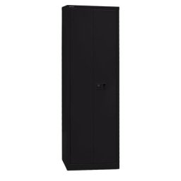 BISLEY Armoire à portes battantes UNIVERSAL, h x l x p 1950 x 600 x 400 mm, 4 tablettes, 5 hauteurs de classeurs, noir