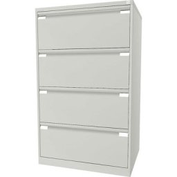 BISLEY Classeur pour dossiers suspendus à 2 rangées, 4 tiroirs, format A4, blanc pur