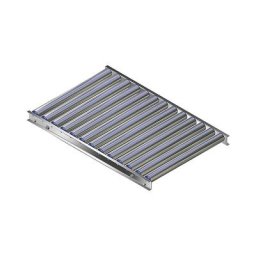 Gura Transporteur à rouleaux pour charges légères, cadre et rouleaux en aluminium, largeur voie 600 mm, entraxe 75 mm, longueur 1 m