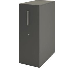 BISLEY Meuble de rangement Tower™ 4, avec plateau de finition, version droitière, 3 tablettes, ardoise