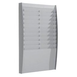 Tableau de tri, 2 x 10 casiers, h x l x p 865 x 544 x 106 mm, gris clair