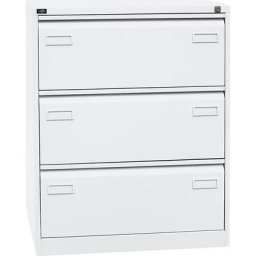 BISLEY Classeur pour dossiers suspendus LIGHT, à 2 rangées, 3 tiroirs, format A4, blanc trafic