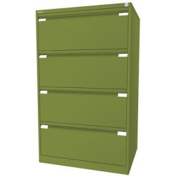 BISLEY Classeur pour dossiers suspendus à 2 rangées, 4 tiroirs, format A4, vert