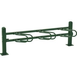 PROCITY Support cycles CONVI, modèle de base avec 3 supports de roue avant, vert mousse