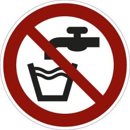 Panneaux d'interdiction, eau non potable, lot de 10, aluminium, Ø 100 mm
