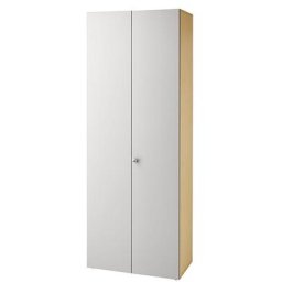 eurokraft pro ANNY - Armoire de bureau, portes battantes, 5 tablettes, façon érable / couleur alu