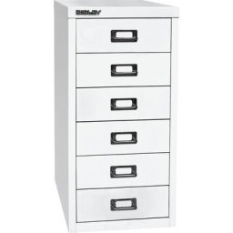 BISLEY MultiDrawer™ série 29, format A4, 6 tiroirs, blanc trafic
