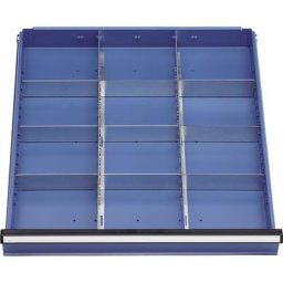 ANKE Kit de compartimentation pour tiroirs, 2 séparations longitudinales et 9 transversales, hauteur tiroirs 90 + 120 mm