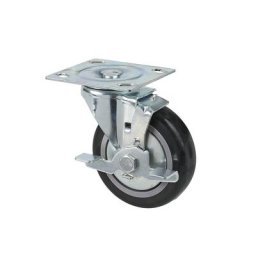 Roulette pivotante avec frein, Ø 125 x 35 mm, pour servante d'atelier