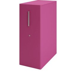 BISLEY Meuble de rangement Tower™ 4, avec plateau de finition, version droitière, 3 tablettes, fuchsia