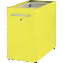 BISLEY Meuble de rangement Tower™ 2, sans plateau de finition, avec dispositif d'accrochage latéral, version droitière, jaune zinc