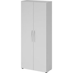 BIANCA - Armoire de bureau, h x l x p 1880 x 800 x 346 mm, 5 hauteurs de classeurs, gris clair