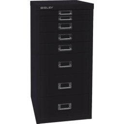 BISLEY MultiDrawer™ série 29, format A4, 8 tiroirs, noir