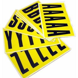 Jeu de caractères, h x l 130 x 45 mm, caractères adhésifs A - Z, 26 cartes