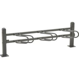 PROCITY Support cycles CONVI, modèle de base avec 3 supports de roue avant, gris