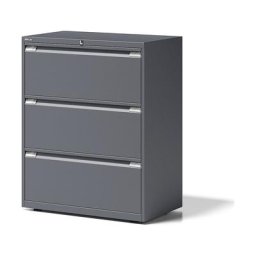 BISLEY Classeur pour dossiers suspendus ESSENTIALS, 2 rangées, 3 tiroirs, anthracite