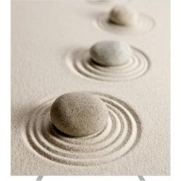 Cloison easyScreen, avec motif photo, modèle sable, largeur 1600 mm