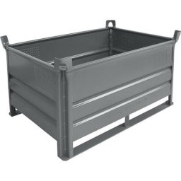 Heson Caisse-palette sur semelles, L x l 1200 x 800 mm, charge max. 500 kg, gris, 1 pièce et +