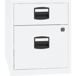 BISLEY Caisson mobile hauteur bureau PFA, 1 tiroir, 1 tiroir pour DS, blanc trafic