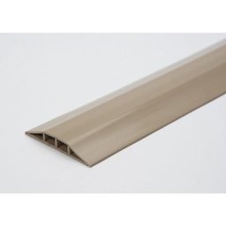 Gaine protège-câbles en plastique, pour tuyaux et câbles de Ø max. 10 mm, beige, 2 passages, longueur 1,5 m