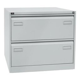 BISLEY Classeur pour dossiers suspendus LIGHT, à 2 rangées, 2 tiroirs, format A4, gris clair