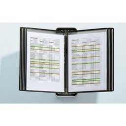 Tarifold Kit de pochettes transparentes format A4, système mural, support avec 10 pochettes transparentes