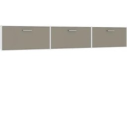 mauser Ensemble suspendu de casiers bar, 3 casiers, blanc pur / gris beige