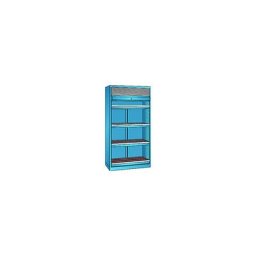 LISTA Armoire à rideaux CNC, 4 tiroirs, 156 supports ISO-SK 40, bleu clair RAL 5012