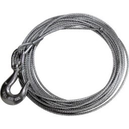 Thern Câble en inox avec crochet, Ø câble 9,5 mm, longueur 22,8 m