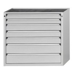 ANKE Armoire à tiroirs sans plateau, largeur 1060 mm, charge max. tiroirs 200 kg, 7 tiroirs, façade gris clair