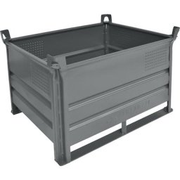 Heson Caisse-palette sur semelles, L x l 1000 x 800 mm, charge max. 500 kg, gris, 10 pièces et +