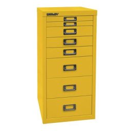 BISLEY MultiDrawer™ série 29, format A4, 8 tiroirs, jaune