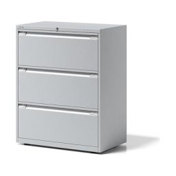 BISLEY Classeur pour dossiers suspendus ESSENTIALS, 2 rangées, 3 tiroirs, gris clair