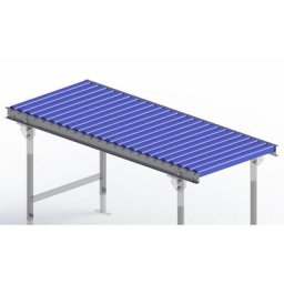 Gura Transporteur à rouleaux pour charges légères, cadre en acier et rouleaux en plastique, largeur voie 600 mm, entraxe 62,5 mm, longueur 1,5 m