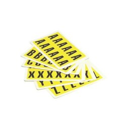 Jeu de caractères, h x l 38 x 21 mm, caractères adhésifs A - Z, 26 cartes