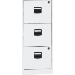 BISLEY Classeur pour dossiers suspendus PFA, 3 tiroirs, blanc trafic