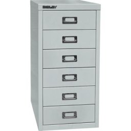 BISLEY MultiDrawer™ série 29, format A4, 6 tiroirs, gris clair
