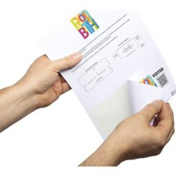 DURABLE Badge VISITOR BADGE, sur feuille A4, lot de 100, h x l 97 x 86 mm, blanc