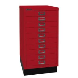 BISLEY MultiDrawer™ série 29, avec socle, format A3, 10 tiroirs, rouge cardinal