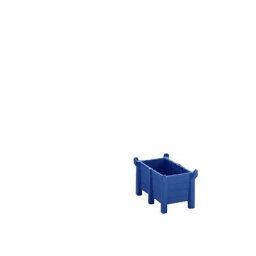 Caisse-palette gerbable en polyéthylène, charge max. au gerbage 2500 kg, L x l 800 x 500 mm, gris