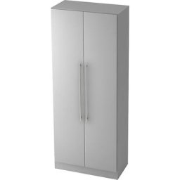 Armoire de bureau, hauteur 2004 mm, 4 tablettes, gris clair