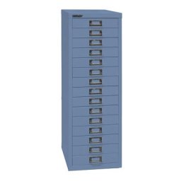 BISLEY MultiDrawer™ série 39, format A4, 15 tiroirs, bleu