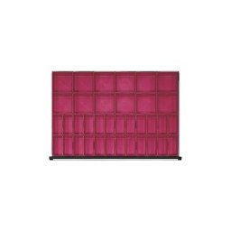 ANKE Godet en plastique pour petites pièces, 36 pièces, pour largeur armoire 1060 mm, pour hauteur tiroirs 60 mm