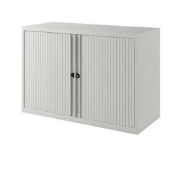 BISLEY Armoire à rideaux Euro, largeur 1000 mm, 1 tablette, blanc trafic