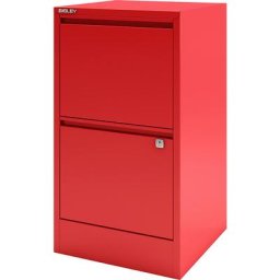 BISLEY Classeur pour dossiers suspendus HomeFiler, 2 tiroirs pour dossiers suspendus, rouge cardinal