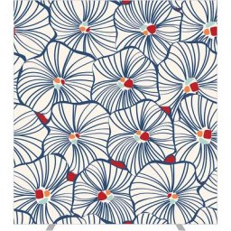 Cloison easyScreen, avec motif photo, modèle bouquet noir, largeur 1600 mm