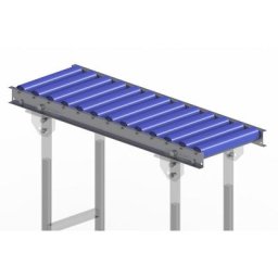Gura Transporteur à rouleaux pour charges légères, cadre en acier et rouleaux en plastique, largeur voie 300 mm, entraxe 75 mm, longueur 1 m