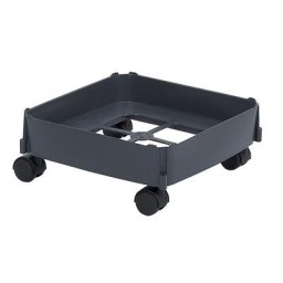 Plateau roulant, force max. 80 kg, pour capacité 90 l, roulettes pour sols durs
